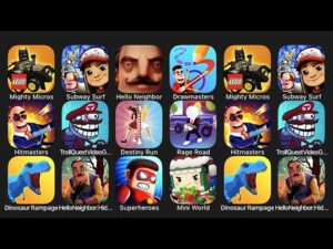 Mighty Micros, Subway Surf, Hello Neighbor, Drawmasters, Hitmasters, Troll Quest Video Games 2....