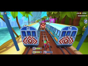 Playing Subway Surfers Miami amazing city beautiful beaches