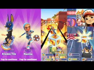 SUBWAY SURFERS CAIRO 2022 : UNLOCKING ATOMIC TILE BOARD and HASINA