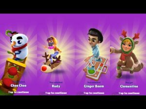 SUBWAY SURFERS NORTH POLE 2022 ALL SEASON HUNT REWARDS CLEMENTINE, GINGERBOOM, CHOO CHOO & RUDY