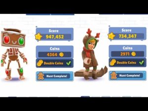 SUBWAY SURFERS NORTH POLE | GINGERBOT VS CLEMENTINE
