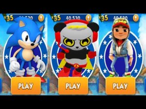 Sonic Dash vs Tag with Ryan vs Subway Surfers World Tour North Pole All Characters Unlocked Gameplay
