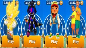 Sonic Forces Speed Battle vs Sonic Dash vs Subway Surfers vs Vlad & Niki Run Gameplay