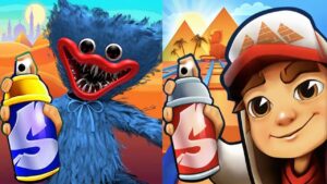 Subway Surfers Cairo 2022 Dino vs Huggy Wuggy Poppy Subway Runner Gameplay HD