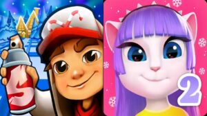 Subway Surfers vs My Talking Angela 2 | Android Gameplay