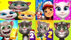 Talking Tom vs Subway Surfers | Gold Run vs Talking Angela 2 vs Talking Tom 2 vs Tom Friends