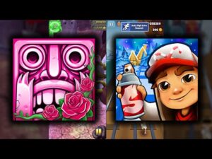 Temple Run 2 Winter Wasteland Vs Subway Surfers North Pole Endless Run Game Play Android iOS D060122