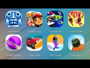 Temple Run 2,Subway Surfers,Push'em All,Join & Strike,ASMR Slicing,Clean Road,Join Crowd,Going Balls