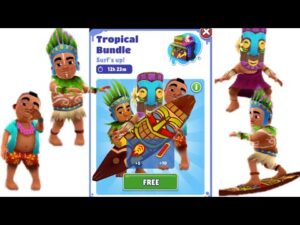 UNLOCKING TROPICAL BUNDLE FOR FREE IN SUBWAY SURFERS WORLD TOUR CAIRO 2022 TIKI & GREAT WHITE