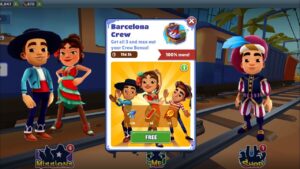 HOW TO GET BARCELONA CREW FOR FREE IN SUBWAY SURFERS WORLD TOUR BARCELONA 2022 @AM SURFER