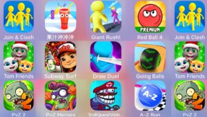 Join & Clash,Troll Quest Video Games,Tom Friends,Subway Surf,Draw Duel,Going Balls,AZ Run,PvZ Heroes