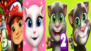 My Talking Tom 2 vs Subway Surfers | My Talking Tom vs My Talking Angela Gameplay