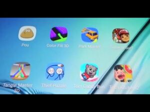 Pou, Color Fill 3D, Park Master, Subway Surfers, Tangle Master, Thief Puzzle, Toca Kitchen, Tom Run