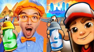 Subway Surfers Barcelona 2022 Gingerbot vs Blippi Toys Gameplay HD