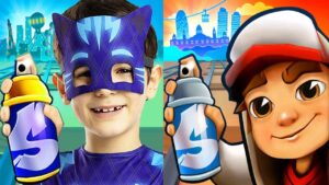 Subway Surfers Barcelona 2022 Jake vs Pj Mask Hero Run Gameplay HD