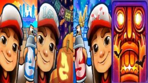 Subway Surfers Barcelona 2022 VS North Pole Christmas  Mexico Halloween VS TEMPLE RUN 2  HALLOWEEN