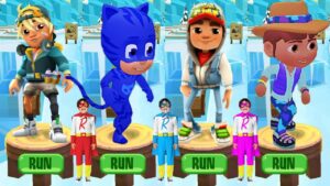 Tag with Ryan Special Characters vs Subway Surfers World Tour - All Costumes Unlocked All Boards