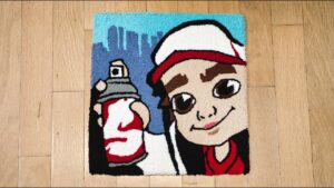 Tufting a Subway Surfers Rug (ASMR)