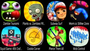 Zombie Tsunami, Plants vs Zombies FREE, Subway Surf, Squid Game 456 Craft Survival, Cookie Carver ..
