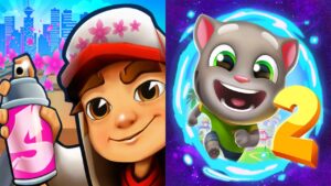 FUN! FUN! FUN! JAKE GOLD RUN - SUBWAY SURFERS VANCOUVER 2022 VS TALKING TOM GOLD RUN 2