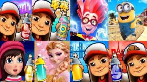Princess Runner VS  Minion Rush VS Subway Surfers Oxford -Chinese Version The Fixies Top Secret