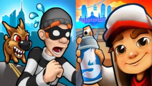 Robbery Bob vs Subway Surfers New Update Gameplay Android,ios Part 57