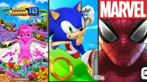 Subway Surfers 🇪🇸 BARCELONA 2022 Vs SONIC DASH 🦔! 🕷️MARVEL Spider-Man Unlimited!