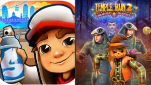 Subway Surfers 🇪🇸 BARCELONA 2022 Vs Temple Run 2 🥶 HAUNTED HARVEST Map!