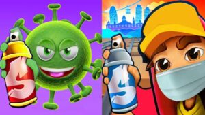 Subway Surfers Barcelona 2022 Pride Jake vs Corona Virus  Covid 19 Omicron Run Gameplay HD