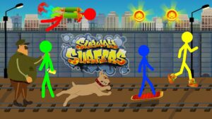 Subway Surfers Stickman Animation. (Stickman VS Subway Surfers Parkour)