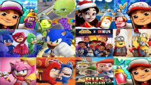 Subway Surfers VS Crazy Run: Endless Surf Minion PJ Masks- SONIC DASH Oddbods Turbo Run  Bus Rush 2