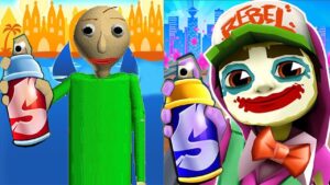 Subway Surfers Vancouver 2022 Zombie Jake Serious Outfit vs Baldi Basics Scary Teacher Run Gameplay