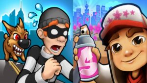 Robbery Bob vs Subway Surfers Gameplay Android,ios Part 64