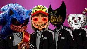 Sonic.EXE & Subway Surfers.EXE & Bendy.EXE & Cuphead.EXE - Coffin Dance Astronomia (cover)