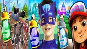 Subway Surfers Oxford 2022 Dino vs Pj Mask vs Siren Head Run Gameplay HD