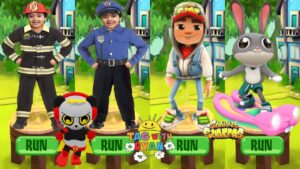 Tag with Ryan vs Subway Surfers World Tour Oxford Easter Update - All Costumes Unlocked All Boards