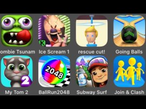 Ball Run 2048,My Talking Tom,Going Balls,Subway Surfers,Ice Scream 1,Join & Clash,Rescue Cut