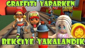 GRAFFITI YAPTIK BEKÇİYE YAKALANDIK | ROBLOX SUBWAY SURFERS