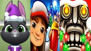 Subway Surfers VS TEMPLE RUN 2 CHRISTMAS 2020 VS TALKING TOM GOLD RUN 2 Talking Becca Gameplay HD