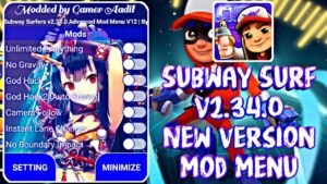 Subway Surfers v2.34.0 Advanced Mod Menu Apk V12 [God Hack,Speed Hack,Score Multiplier etc.]