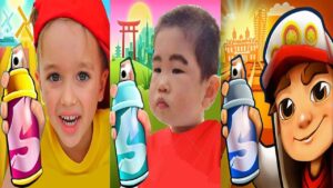 Subway Surfers vs Vlad and Nikita Run vs Shin Chan Subway Rush Gameplay HD