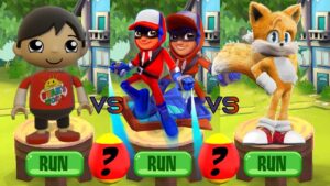 Tag with Ryan vs Subway Surfers World Tour Copenhagen Super Runner Jake vs Sonic Dash The Movie