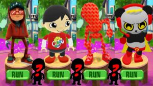 Tag with Ryan vs Subway Surfers World Tour Monaco 2022 - Red T-Shirt Ryan vs Jake vs Dummy