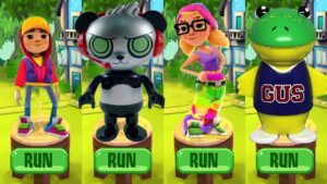 Tag with Ryan vs Subway Surfers World Tour Monaco - Tricky vs Combo Panda All Characters Unlocked