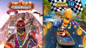 Temple Run 2 🌍 Blazing Sands AFRICA VS Subway Surfers 🏎 MONACO 2022!