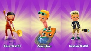 Unlocking Crash Test Super Speed, Racer and Captain Outfit Subway Surfers Monaco