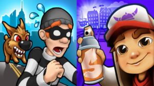 Robbery Bob vs Subway Surfers Gameplay Android,ios Part 75