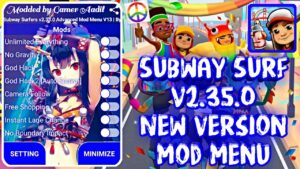 Subway Surfers v2.35.0 Advanced Mod Menu Apk V13 [God Hack,Speed Hack,Score Multiplier etc.]