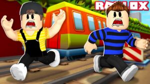 A GRANDE CORRIDA NO SUBWAY SURFERS COM O MEU IRMÃO : Historinhas de Roblox