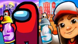 Subway Surfers Subway City 2022 Tagbot Space Outfit vs Among Us Rush Gameplay HD